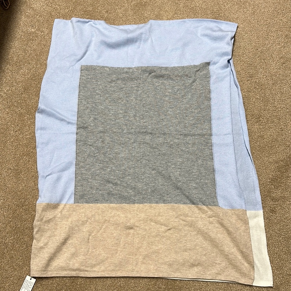 Colorblock Poncho